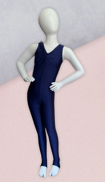 Jenetex Navy Tank Top Catsuit with Ruche