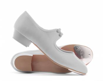 Katz White PU Tap Shoe with Toe Taps