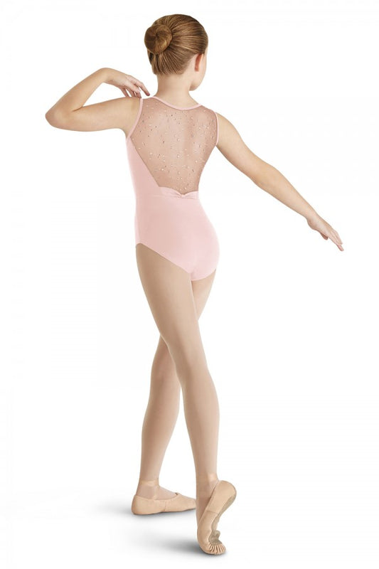Mirella Holo Sequin Bow Back Tank Leotard