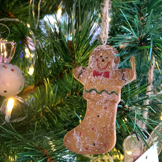 Gisela Graham Glittered Resin Decorations - Tree, star, horse, sock